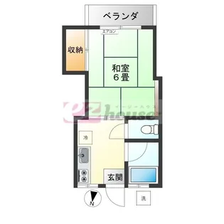 コーポ角川【1階】の間取り