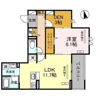 D-blanc【3階】の間取り