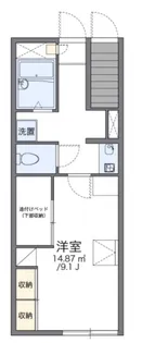 レオパレス北八王子A【1階】の間取り