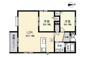 エトワールヴィル-R 小阪本町ザ・レジデンス【2階】の間取り