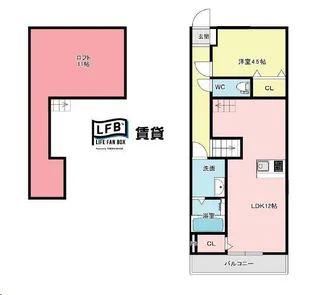 LFB APARTMENT寿町【2階】の間取り