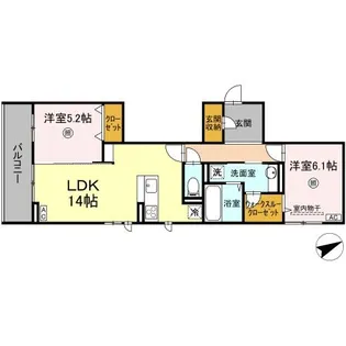 D s LIEN (ディ-ズリアン)C【2階】の間取り