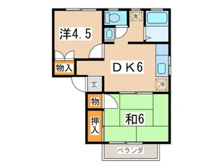 コ-ポ不二美【2階】の間取り