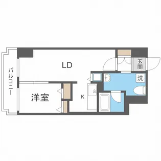 レジディア大通西【9階】の間取り