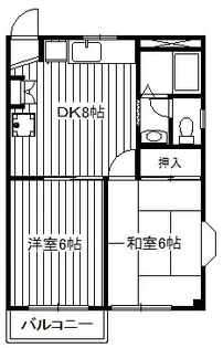 ノースヒルズ平和台【2階】の間取り