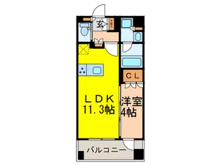イニシア築地レジデンス【5階】の間取り