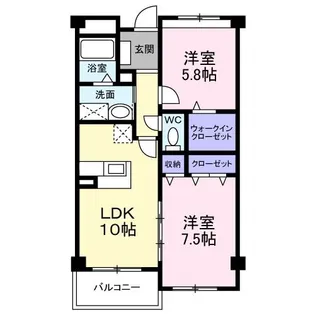 エトワール観音寺【3階】の間取り