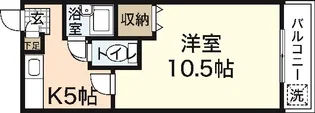 ウイング皆賀I【4階】の間取り