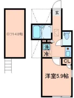 シエール江北【1階】の間取り