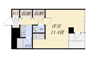 アークネスト高見馬場【8階】の間取り
