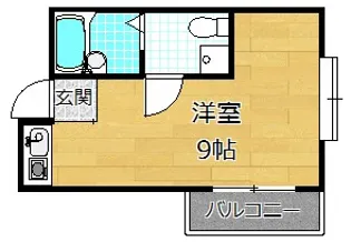 ヴィラ岡山手【4階】の間取り