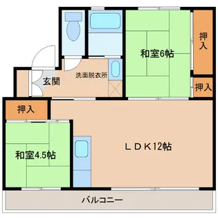 ファミール・烏帽子2号棟【4階】の間取り