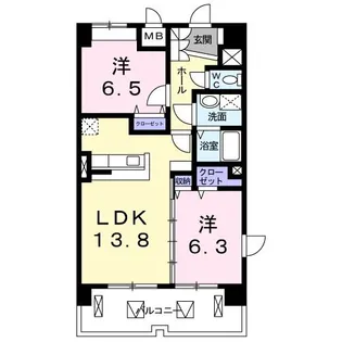 カンファ- トゥリー【5階】の間取り
