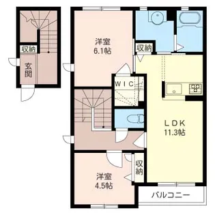 シャーメゾン広貴【2階】の間取り