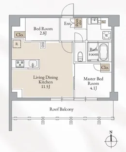 クロスレジデンス高田馬場【6階】の間取り