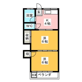 アパート丸双【2階】の間取り