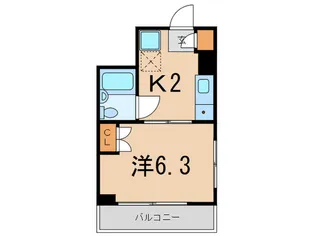 ペアレフルカワ【3階】の間取り