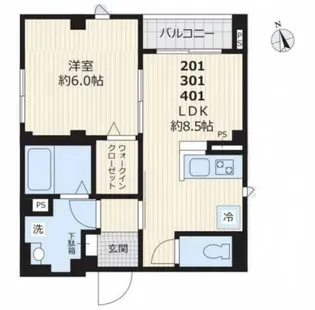 Katsu【2階】の間取り