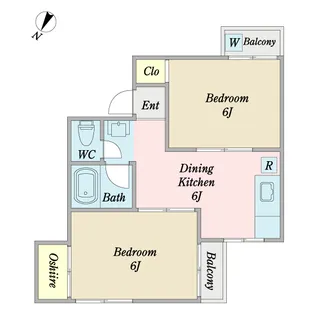 コーポラス田中【4階】の間取り