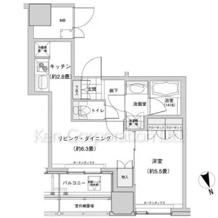 ウエストパークタワー池袋【3階】の間取り