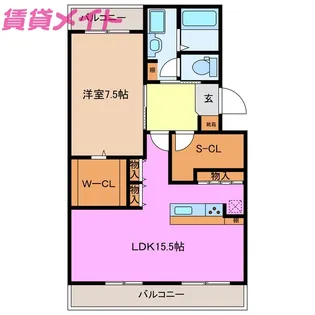 プロミネント桑名徳成【2階】の間取り