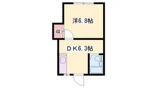 ヒルハイツC棟【3階】の間取り