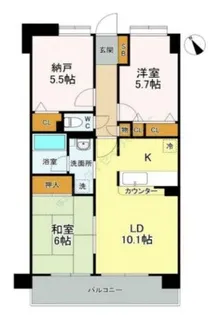 リベルテ戸田【4階】の間取り