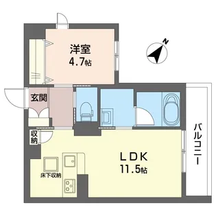 ヴィラアルボ II【1階】の間取り