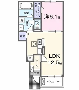 ヴェルドゥーラI【1階】の間取り