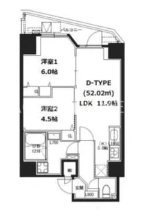 S-RESIDENCE蔵前【8階】の間取り