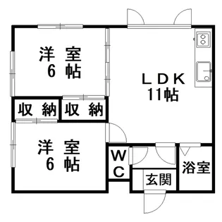コーポアオキ【1階】の間取り