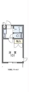 レオパレスサンローゼA【2階】の間取り