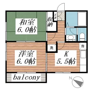 クレール松飛台【2階】の間取り