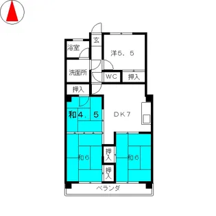 サンハイツいずみ【2階】の間取り