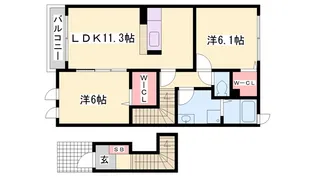 サニーレジデンス御着A【2階】の間取り