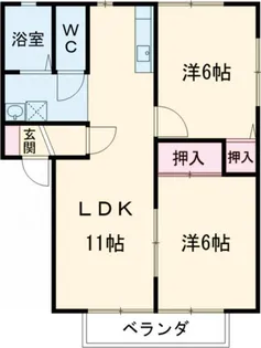 ヒルトップ利平治C【2階】の間取り