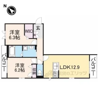 ヴィラコートワン【3階】の間取り