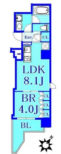 ザパークハビオ横浜東神奈川【9階】の間取り