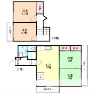 下赤江Please【3階】の間取り
