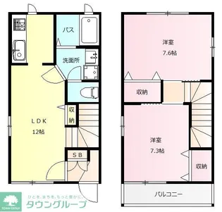 ツインパルモ A【2階】の間取り