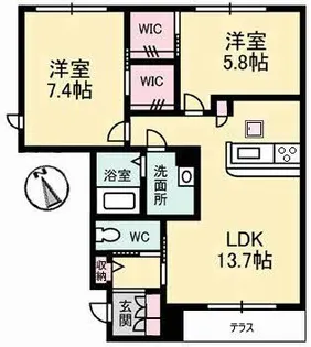 ベイパートレイル【1階】の間取り