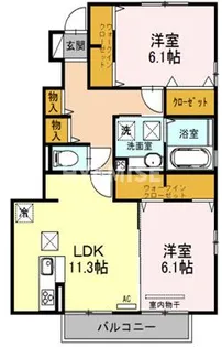 レジーナ富の原【1階】の間取り