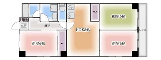 第二ハイツハットリ【3階】の間取り