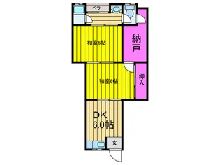 ニュ-香里ヶ丘ハイツ【2階】の間取り