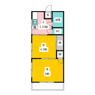岡本荘【2階】の間取り