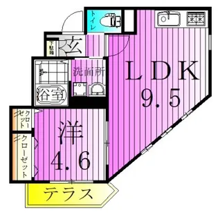 ピオニー綾瀬【2階】の間取り