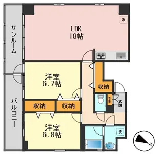 ジェネラスパレス【10階】の間取り
