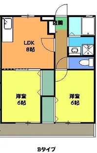 ボヌールK【1階】の間取り
