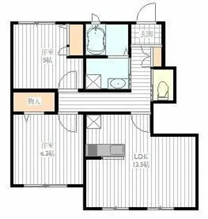 アーリーヒルズ【1階】の間取り