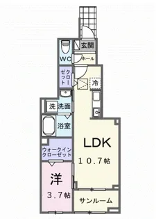 グラン イリーデ【1階】の間取り